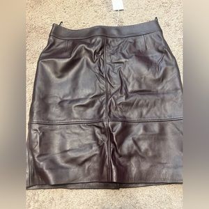 Boss leather skirt